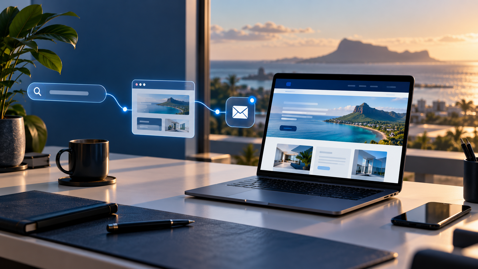 Mauritius business website connecting search visibility with customer enquiries