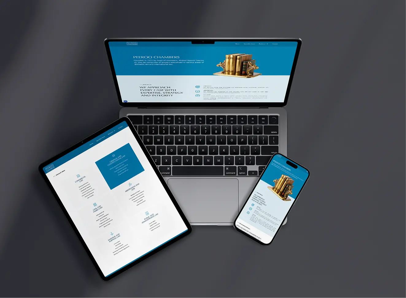 Peeroo Chambers Website Mockup