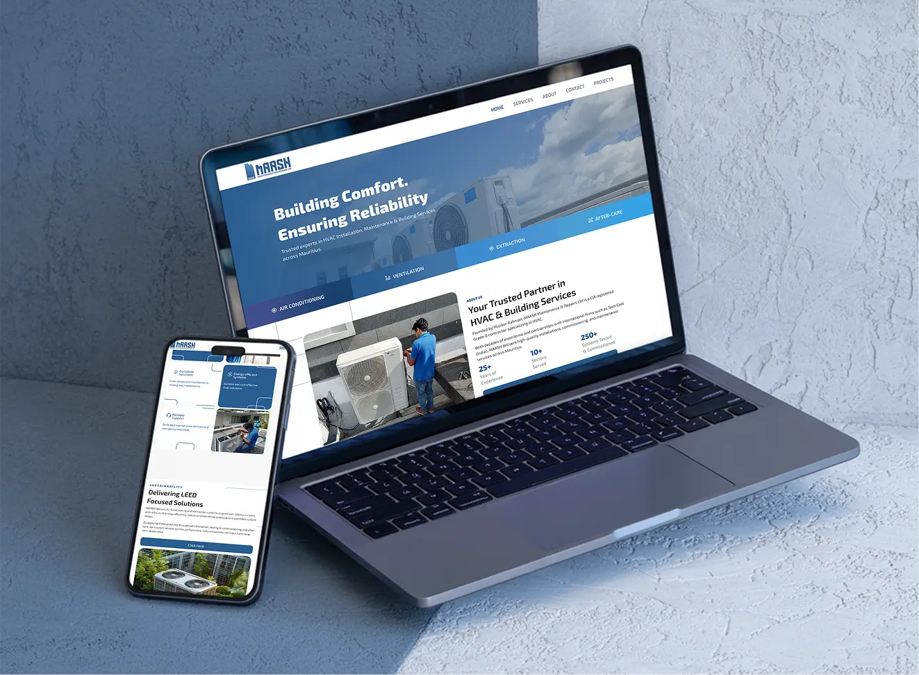 Maash Website Mockup